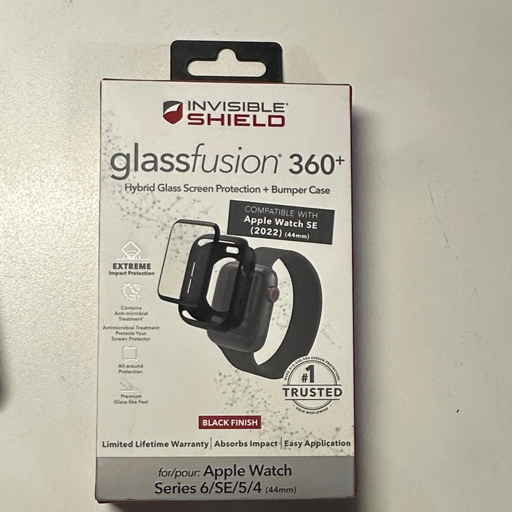 GlassFusion 360+ Screen Protector for Apple Watch - Black